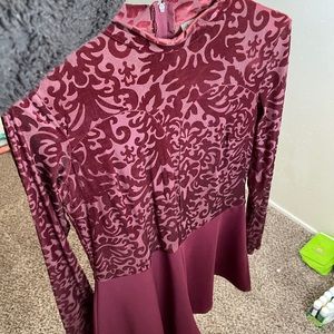 Long sleeve Maroon Romper